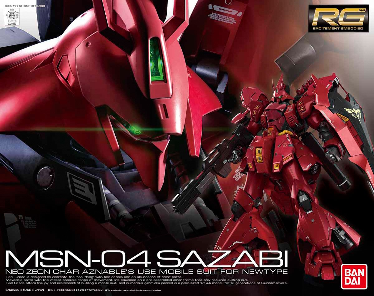 RG Gundam MSN-04 Sazabi Model Kit
